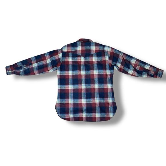 Vintage Pendleton 100% Virgin Wool High‎ Grade Western Wear Plaid Shirt L - Picture 7 of 14